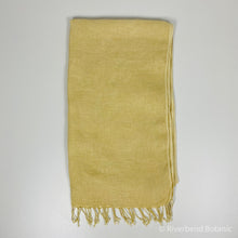 Load image into Gallery viewer, Dusky Yellow - Naturally Dyed Linen Scarf
