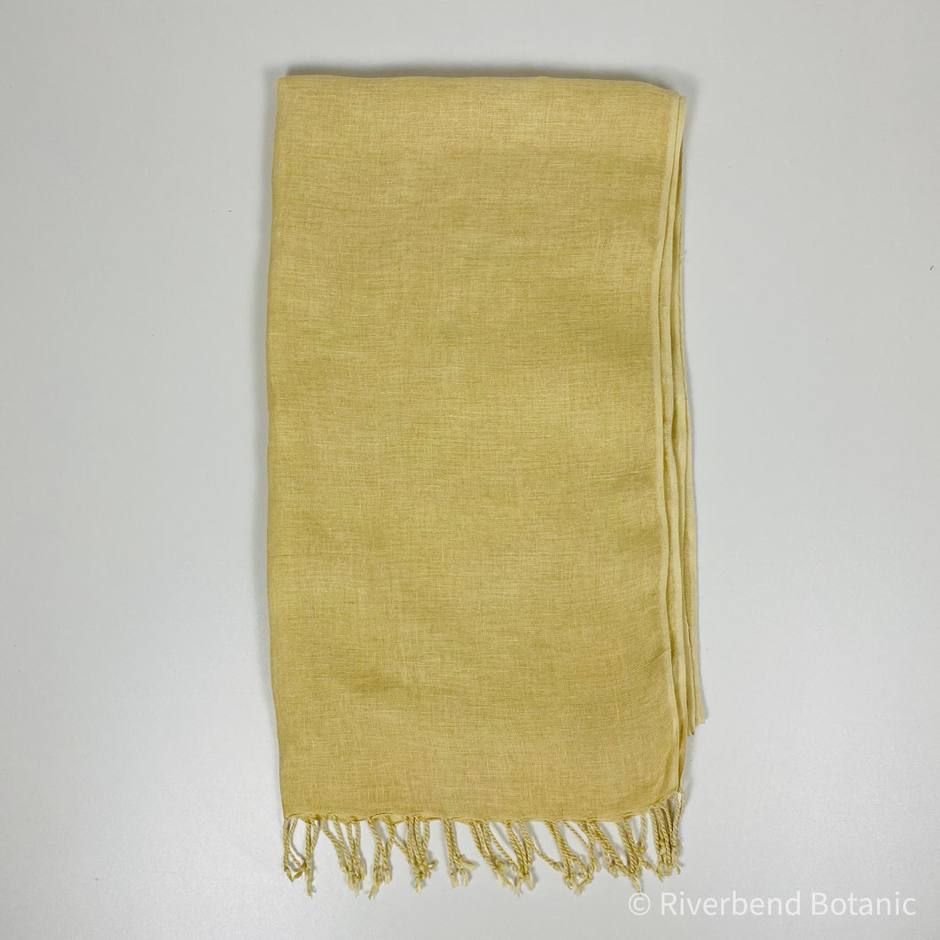 Dusky Yellow - Naturally Dyed Linen Scarf